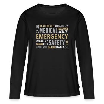 Ambulance driver ambulance Sani paramedic - Women's Premium Organic Long Sleeve Shirt - black - Front - Julia (174cm)