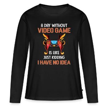 Jeux vidéo Jeu De Jeu Vidéo - T-shirt manches longues Premium bio Femme - noir - Devant - Julia (174cm)