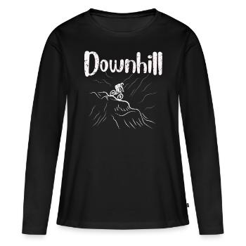 Vélos vélos vélo rétro vélo - T-shirt manches longues Premium bio Femme - noir - Devant - Julia (174cm)