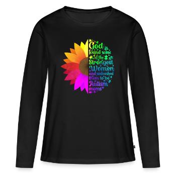 Autismus Bewusstsein - Frauen Premium Bio Langarmshirt - Schwarz - Vorne - Julia (174cm)