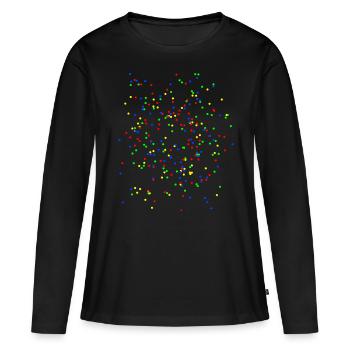 Confetti Coloré - T-shirt manches longues Premium bio Femme - noir - Devant - Julia (174cm)