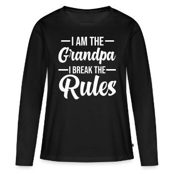 Großvater Großvater - Frauen Premium Bio Langarmshirt - Schwarz - Vorne - Julia (174cm)