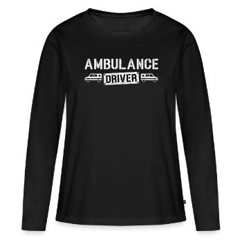 Ambulance first aid Ambulance driver Sani - Women's Premium Organic Long Sleeve Shirt - black - Front - Julia (174cm)