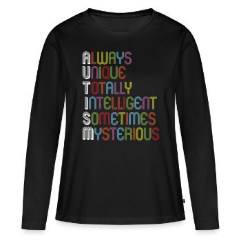 Autismus Bewusstsein - Frauen Premium Bio Langarmshirt - Schwarz - Vorne - Julia (174cm)