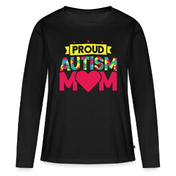 Autismus Bewusstsein - Frauen Premium Bio Langarmshirt - Schwarz - Vorne - Julia (174cm)