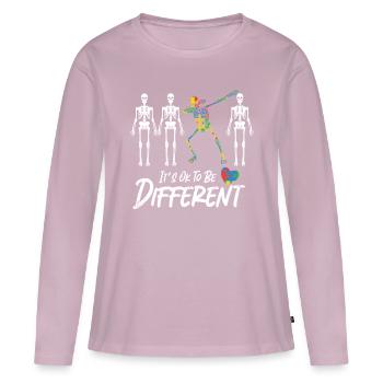 Autism Awareness - Women's Premium Organic Long Sleeve Shirt - dusky pink - Front - Julia (174cm)