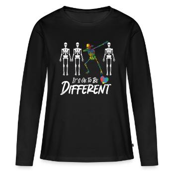 Autismus Bewusstsein - Frauen Premium Bio Langarmshirt - Schwarz - Vorne - Julia (174cm)
