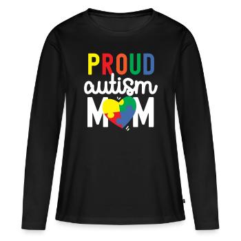 Autismus Bewusstsein - Frauen Premium Bio Langarmshirt - Schwarz - Vorne - Julia (174cm)