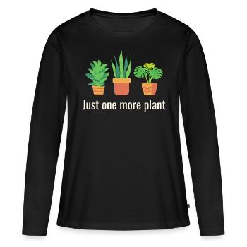 Encore une plante - T-shirt manches longues Premium bio Femme - noir - Devant - Julia (174cm)