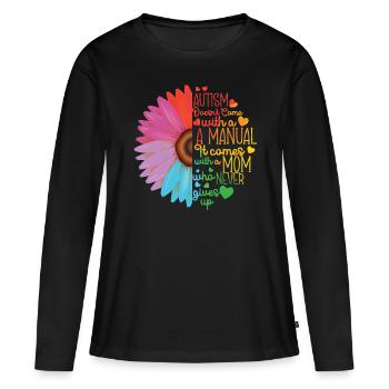 Autismus Bewusstsein - Frauen Premium Bio Langarmshirt - Schwarz - Vorne - Julia (174cm)