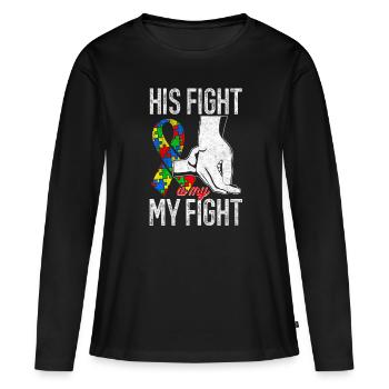 Autismus Bewusstsein - Frauen Premium Bio Langarmshirt - Schwarz - Vorne - Julia (174cm)