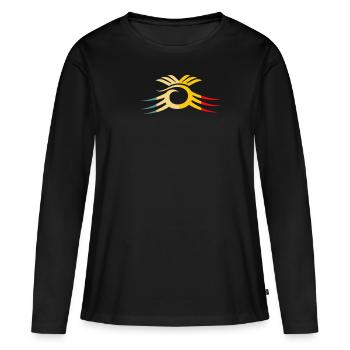 Maori - T-shirt manches longues Premium bio Femme - noir - Devant - Julia (174cm)