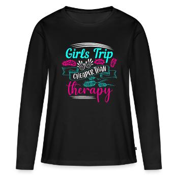 Girls Trip Therapy - Women's Premium Organic Long Sleeve Shirt - black - Front - Julia (174cm)