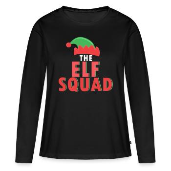 Elfe-Squad Elfe Squad ELF Elfe SQUAD - T-shirt manches longues Premium bio Femme - noir - Devant - Julia (174cm)