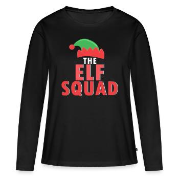 elfe Elfesquad - T-shirt manches longues Premium bio Femme - noir - Devant - Julia (174cm)