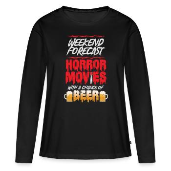 Horror Horrorfilm - Frauen Premium Bio Langarmshirt - Schwarz - Vorne - Julia (174cm)