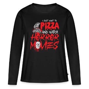 Horror Horrorfilm - Frauen Premium Bio Langarmshirt - Schwarz - Vorne - Julia (174cm)
