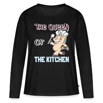 Cook TShirt Cooking Cook Cooking Gift - Women's Premium Organic Long Sleeve Shirt - black - Front - Julia (174cm)