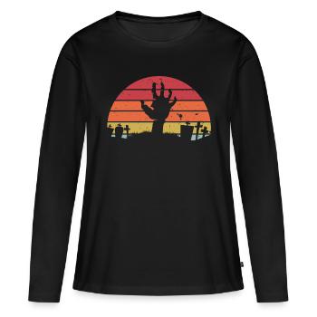 Horror Horrorfilm - Frauen Premium Bio Langarmshirt - Schwarz - Vorne - Julia (174cm)