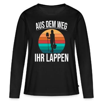 Putzfrau Aus dem Weg ihr Lappen Reinigungskraft - Frauen Premium Bio Langarmshirt - Schwarz - Vorne - Julia (174cm)