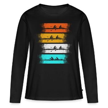 Rower Eighth Rowing Boat Vintage Rowing - Women's Premium Organic Long Sleeve Shirt - black - Front - Julia (174cm)