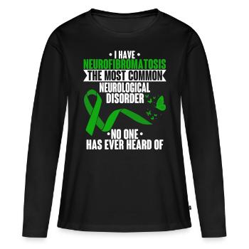 Neurofibromatosis Sensitization Green Chromosome - Women's Premium Organic Long Sleeve Shirt - black - Front - Julia (174cm)