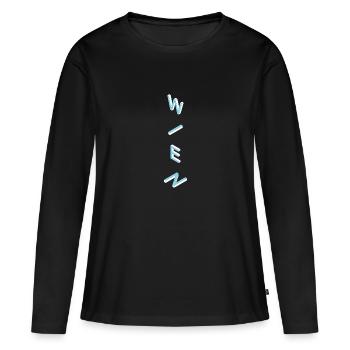 vienne - T-shirt manches longues Premium bio Femme - noir - Devant - Julia (174cm)