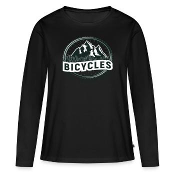 Vélo Vélo Vélo - T-shirt manches longues Premium bio Femme - noir - Devant - Julia (174cm)