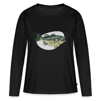 Pêche pêche pêche à carpes pêche pêche - T-shirt manches longues Premium bio Femme - noir - Devant - Julia (174cm)