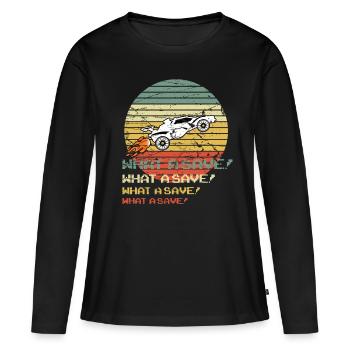 Rocket RC Car League Soccer Retro Vintage - T-shirt manches longues Premium bio Femme - noir - Devant - Julia (174cm)