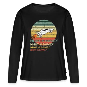 Rocket RC Car League Soccer Retro Vintage - T-shirt manches longues Premium bio Femme - noir - Devant - Julia (174cm)