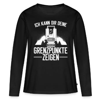 Geomatiker Bau Theodoloit Vermessungstechniker - Frauen Premium Bio Langarmshirt - Schwarz - Vorne - Julia (174cm)