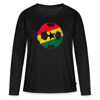Ghana football, ghana - T-shirt manches longues Premium bio Femme - noir - Devant - Julia (174cm)