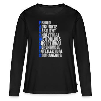 EMT ambulanciers ambulanciers - T-shirt manches longues Premium bio Femme - noir - Devant - Julia (174cm)