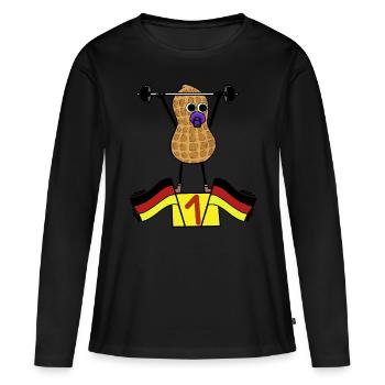Peanut Baby Athlete Weights Training German - Women's Premium Organic Long Sleeve Shirt - black - Front - Julia (174cm)