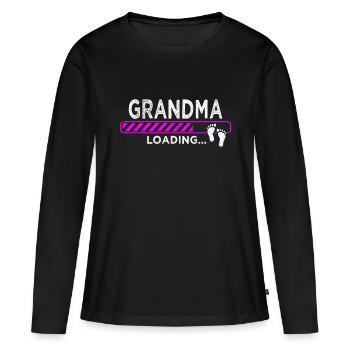 Grandma Loading - Frauen Premium Bio Langarmshirt - Schwarz - Vorne - Julia (174cm)