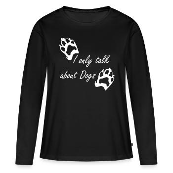 Pattes pattes pattes de chien chien chien - T-shirt manches longues Premium bio Femme - noir - Devant - Julia (174cm)