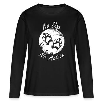 Pattes pattes pattes de chien chien chien - T-shirt manches longues Premium bio Femme - noir - Devant - Julia (174cm)