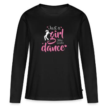 Fille danseur danseur Ballerina Breaker RnB cadeau - T-shirt manches longues Premium bio Femme - noir - Devant - Julia (174cm)
