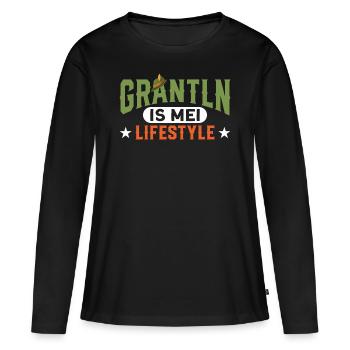 Oberbayern Grantln Grantler Geschenk - Frauen Premium Bio Langarmshirt - Schwarz - Vorne - Julia (174cm)