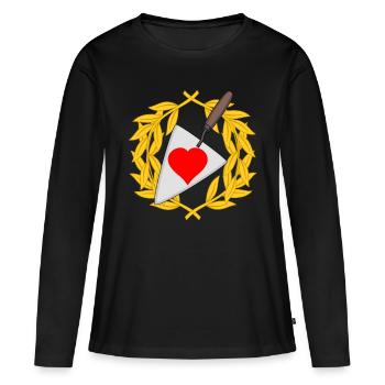 Maurerkelle chantier maison construction maison construire coeur - T-shirt manches longues Premium bio Femme - noir - Devant - Julia (174cm)