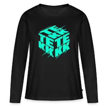 Tekk Music Hardtekk Musik & Raver - T-shirt manches longues Premium bio Femme - noir - Devant - Julia (174cm)