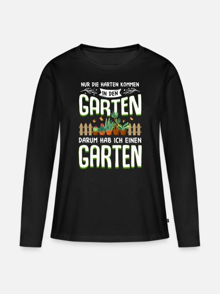 Garten - Frauen Premium Bio Langarmshirt - Schwarz