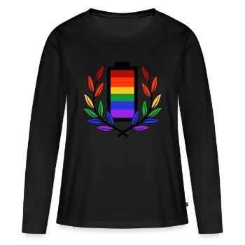 Battery Battery LGBT Homosexuality Gay Pride - Women's Premium Organic Long Sleeve Shirt - black - Front - Julia (174cm)