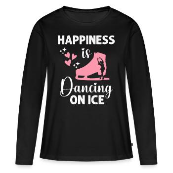Patinage artistique Patinage de vitesse Sport patinage de vitesse - T-shirt manches longues Premium bio Femme - noir - Devant - Julia (174cm)