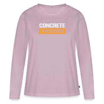 béton chuchotant béton - T-shirt manches longues Premium bio Femme - rose poudré - Devant - Julia (174cm)
