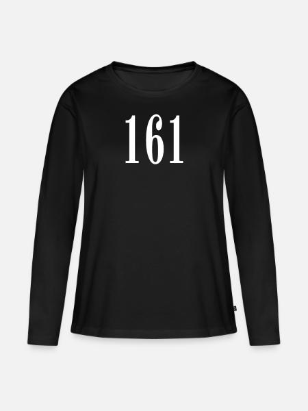 161 - Frauen Premium Bio Langarmshirt - Schwarz