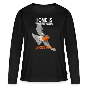 Bird Watching Birds Watching Birding Bird - Women's Premium Organic Long Sleeve Shirt - black - Front - Julia (174cm)