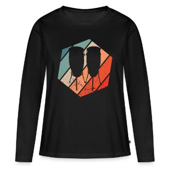Congas Musiker Instrument Vintage Congaspieler - Frauen Premium Bio Langarmshirt - Schwarz - Vorne - Julia (174cm)