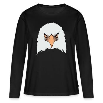 Eagle eagle motif eagle imprint bald eagle - Women's Premium Organic Long Sleeve Shirt - black - Front - Julia (174cm)